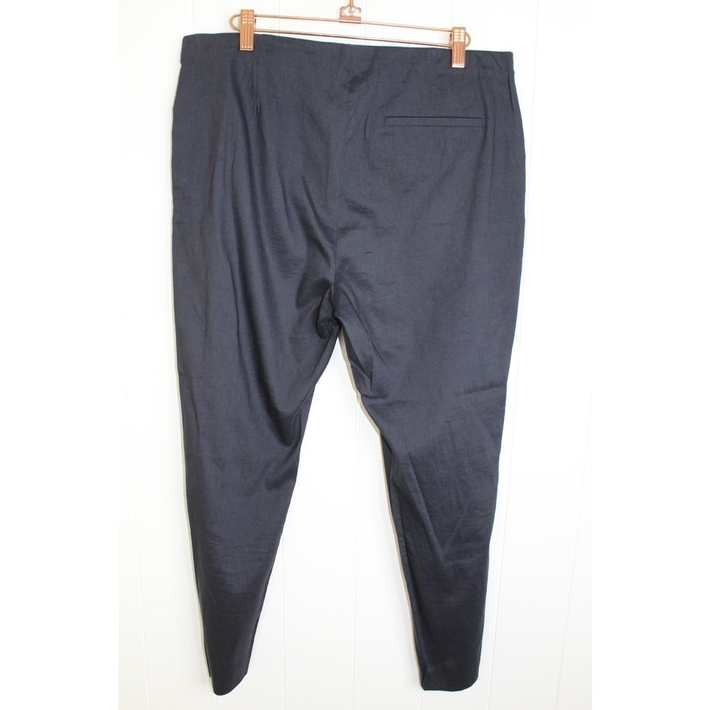 Theory Treeca Eco Crunch Wash Cropped Pants in Navy Size 10 - Picture 7 of 9